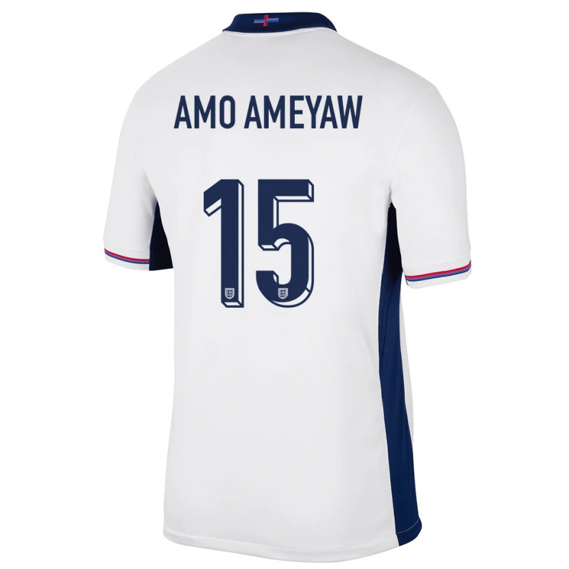 Danxen Kobiety Anglia Samuel Amo-Ameyaw #15 Biały Domowa Koszulka 24-26 Koszulki Klubowe