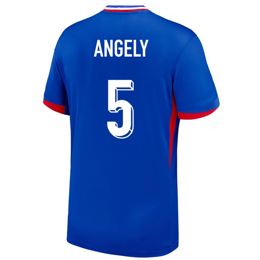 Danxen Kobiety Francja Mathys Angély #5 Niebieski Domowa Koszulka 24-26 Koszulki Klubowe