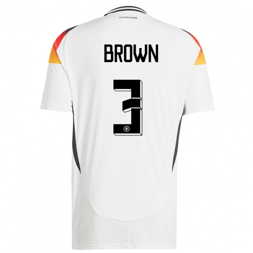Danxen Kobiety Niemcy Nathaniel Brown #3 Biały Domowa Koszulka 24-26 Koszulki Klubowe