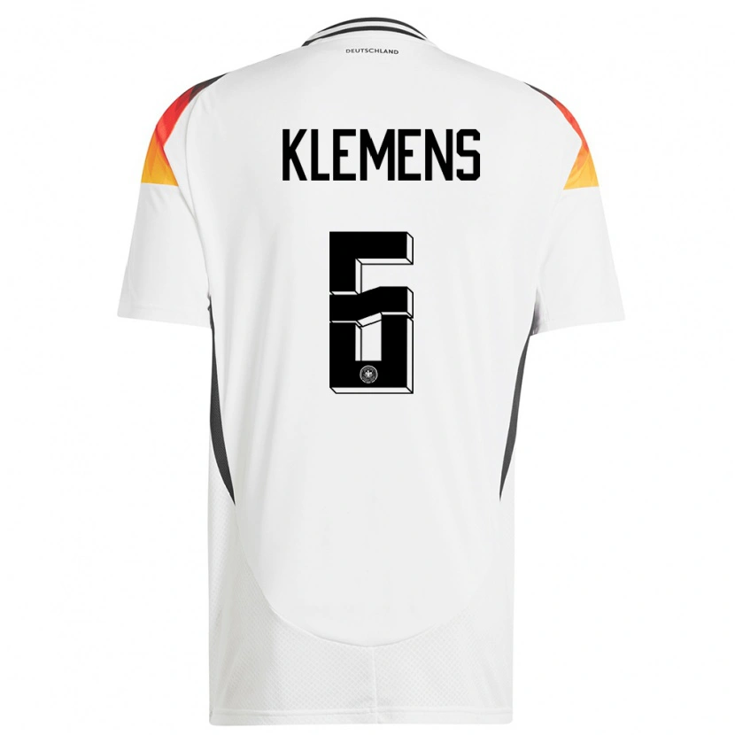 Danxen Kobiety Niemcy Pascal Klemens #6 Biały Domowa Koszulka 24-26 Koszulki Klubowe