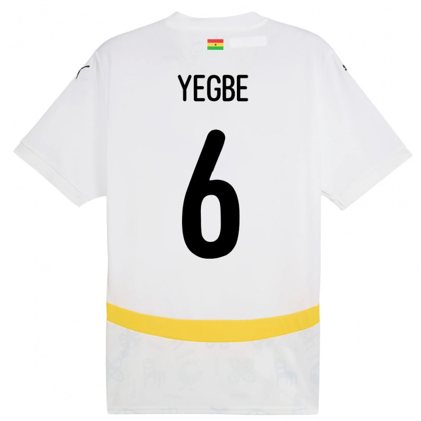 Danxen Kobiety Ghana Terry Yegbe #6 Biały Domowa Koszulka 24-26 Koszulki Klubowe