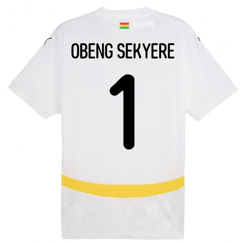 Danxen Kobiety Ghana Gregory Obeng Sekyere #1 Biały Domowa Koszulka 24-26 Koszulki Klubowe