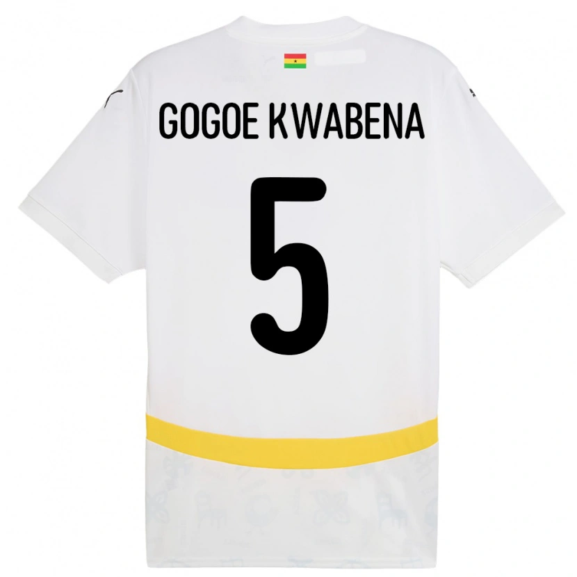 Danxen Kobiety Ghana Boahen Gogoe Kwabena #5 Biały Domowa Koszulka 24-26 Koszulki Klubowe