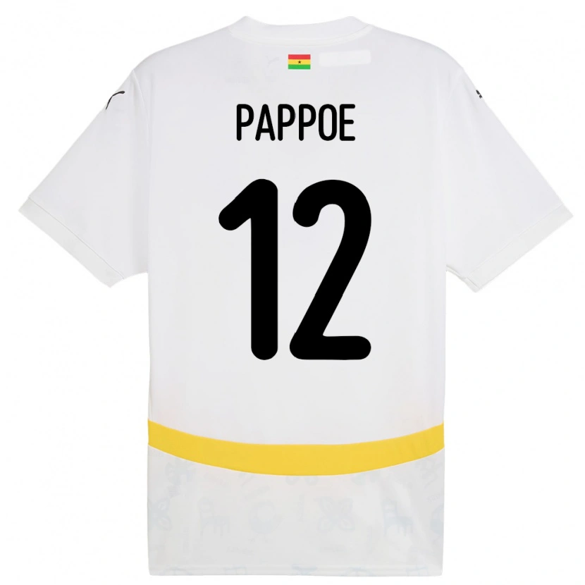 Danxen Kobiety Ghana Isaac Pappoe #12 Biały Domowa Koszulka 24-26 Koszulki Klubowe