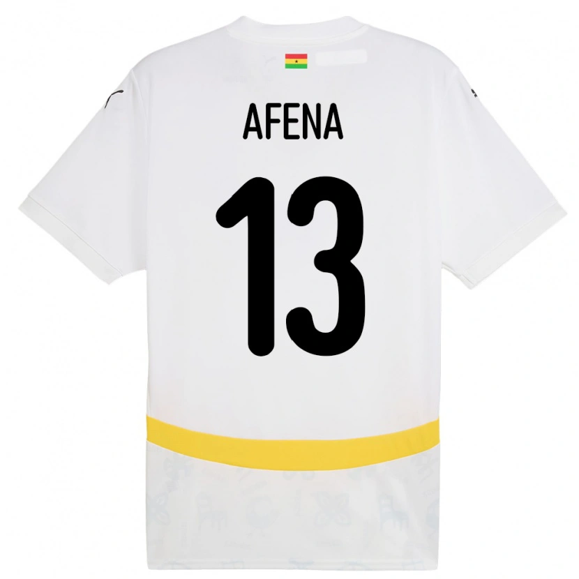 Danxen Kobiety Ghana Felix Afena-Gyan #13 Biały Domowa Koszulka 24-26 Koszulki Klubowe