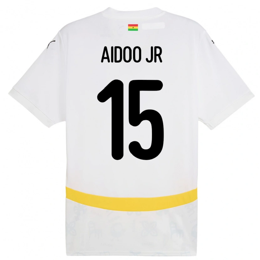 Danxen Kobiety Ghana Joseph Aidoo #15 Biały Domowa Koszulka 24-26 Koszulki Klubowe