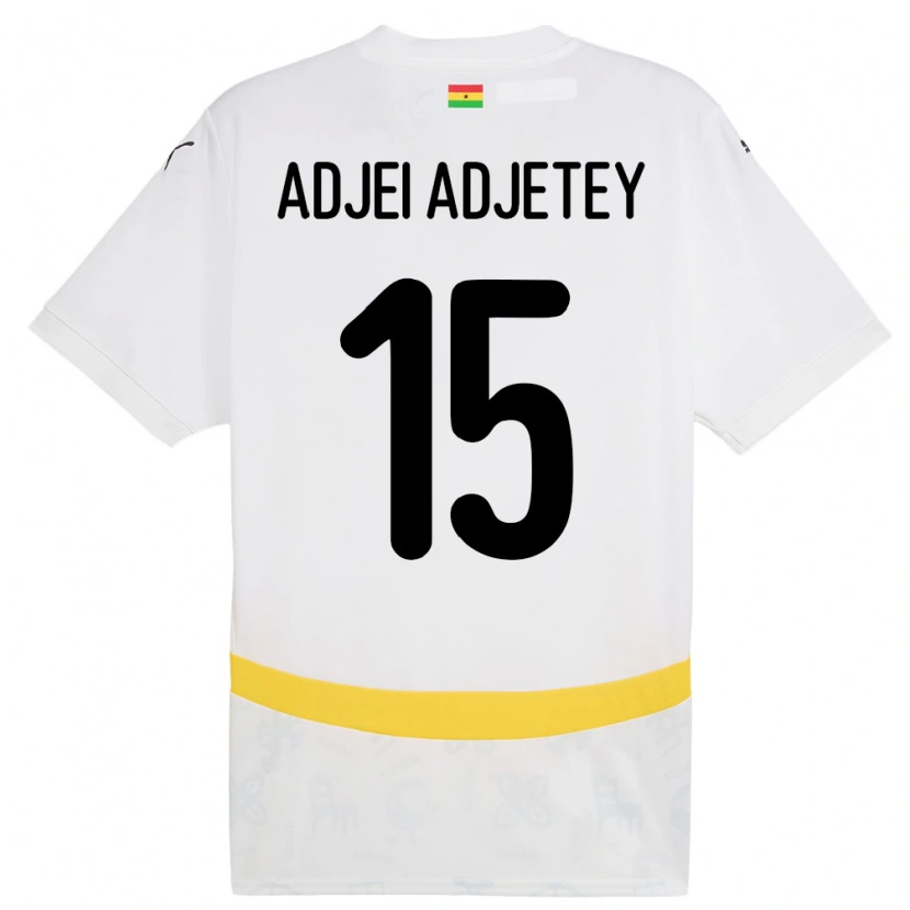 Danxen Kobiety Ghana Jonas Adjei Adjetey #15 Biały Domowa Koszulka 24-26 Koszulki Klubowe
