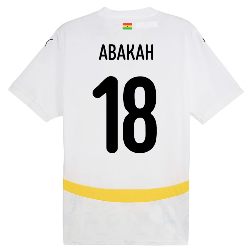 Danxen Kobiety Ghana Philomena Abakah #18 Biały Domowa Koszulka 24-26 Koszulki Klubowe