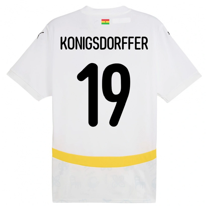 Danxen Kobiety Ghana Ransford-Yeboah Konigsdorffer #19 Biały Domowa Koszulka 24-26 Koszulki Klubowe