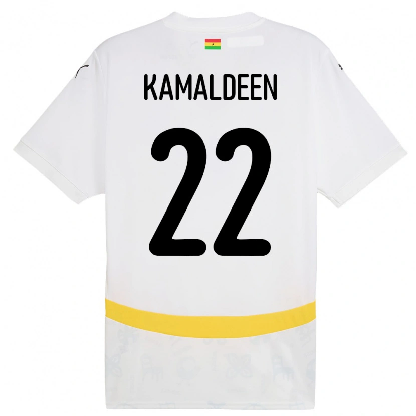 Danxen Kobiety Ghana Kamaldeen Sulemana #22 Biały Domowa Koszulka 24-26 Koszulki Klubowe
