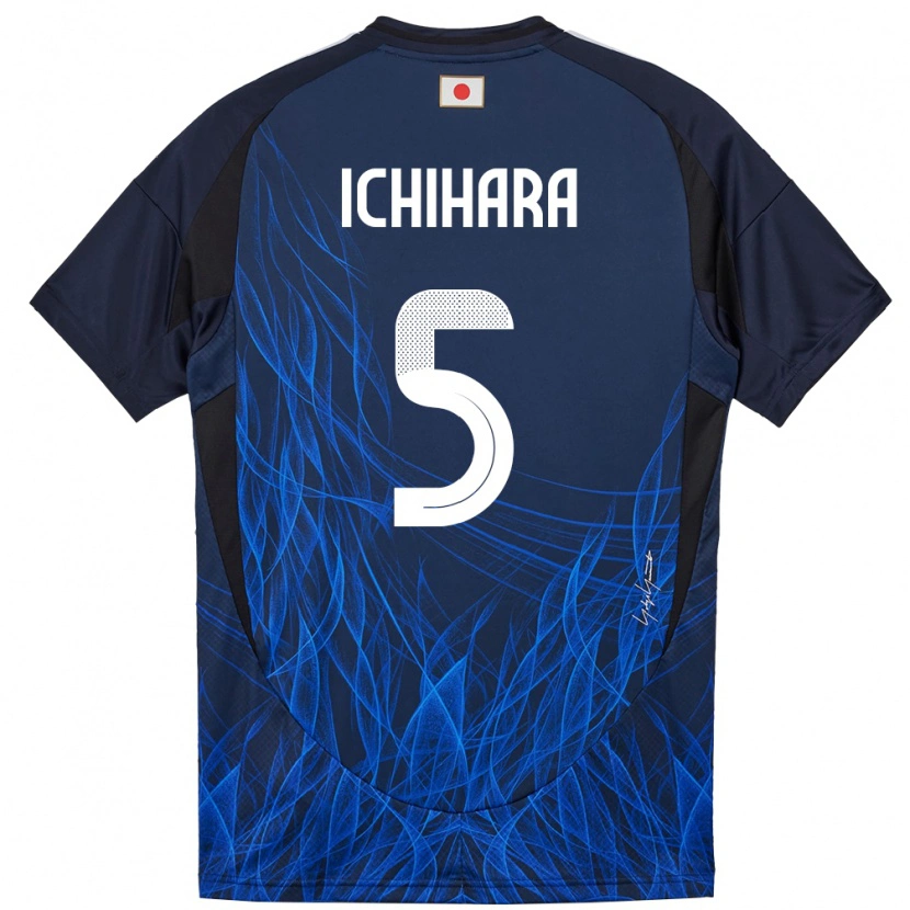Danxen Kobiety Japonia Rion Ichihara #5 Ciemnoniebieski Domowa Koszulka 24-26 Koszulki Klubowe