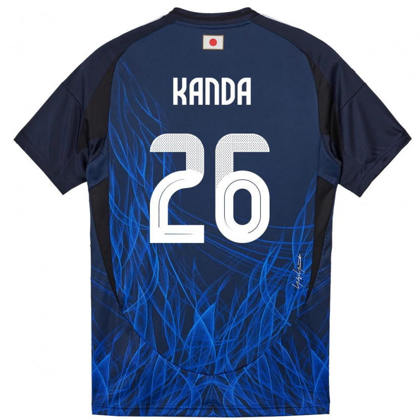 Danxen Kobiety Japonia Hiroto Kanda #26 Ciemnoniebieski Domowa Koszulka 24-26 Koszulki Klubowe