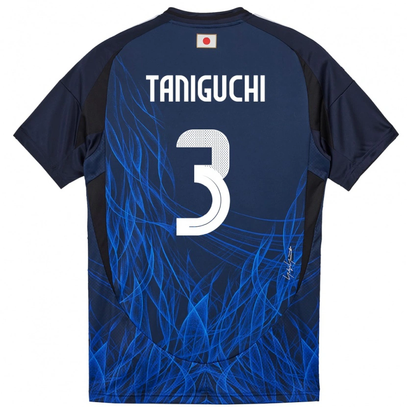 Danxen Kobiety Japonia Shogo Taniguchi #3 Ciemnoniebieski Domowa Koszulka 24-26 Koszulki Klubowe