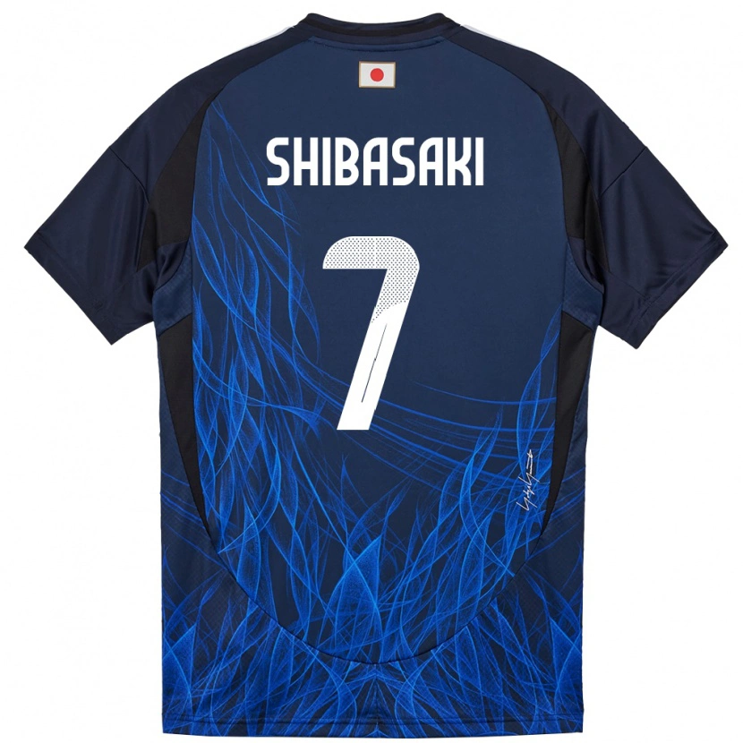 Danxen Kobiety Japonia Gaku Shibasaki #7 Ciemnoniebieski Domowa Koszulka 24-26 Koszulki Klubowe