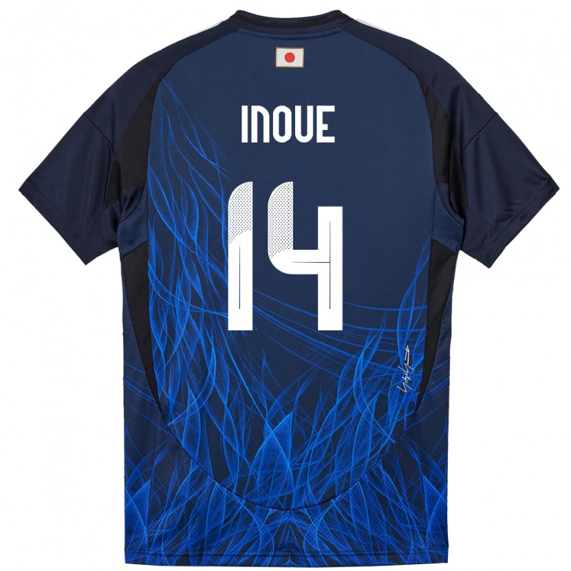 Danxen Kobiety Japonia Ayaka Inoue #14 Ciemnoniebieski Domowa Koszulka 24-26 Koszulki Klubowe