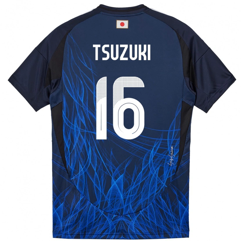 Danxen Kobiety Japonia Shunta Tsuzuki #16 Ciemnoniebieski Domowa Koszulka 24-26 Koszulki Klubowe