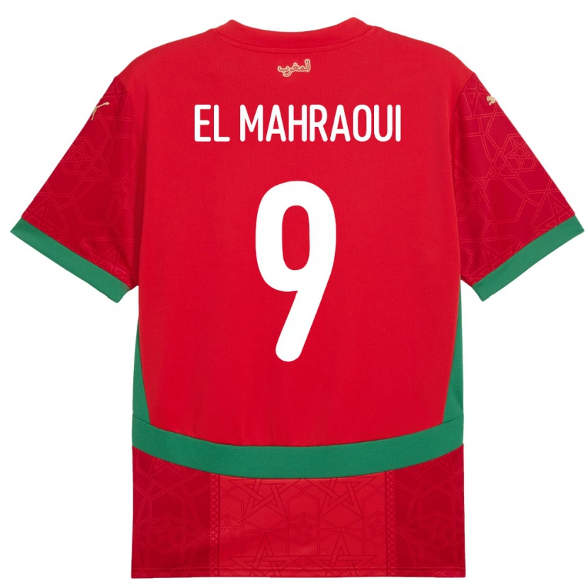 Danxen Kobiety Maroko Anas El Mahraoui #9 Czerwony Domowa Koszulka 24-26 Koszulki Klubowe