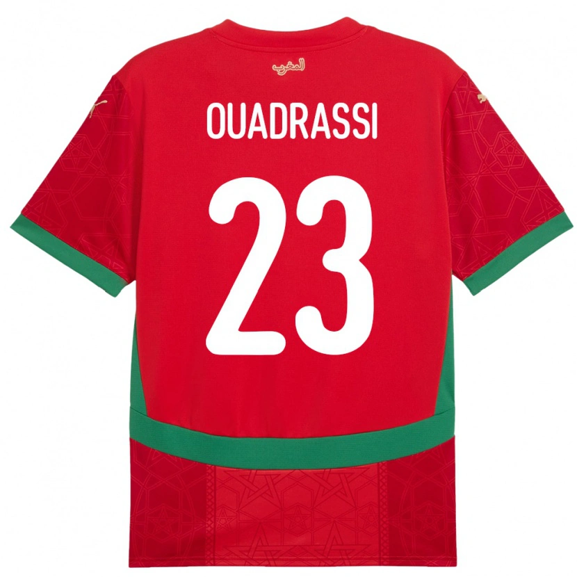 Danxen Kobiety Maroko Dalil Ouadrassi #23 Czerwony Domowa Koszulka 24-26 Koszulki Klubowe