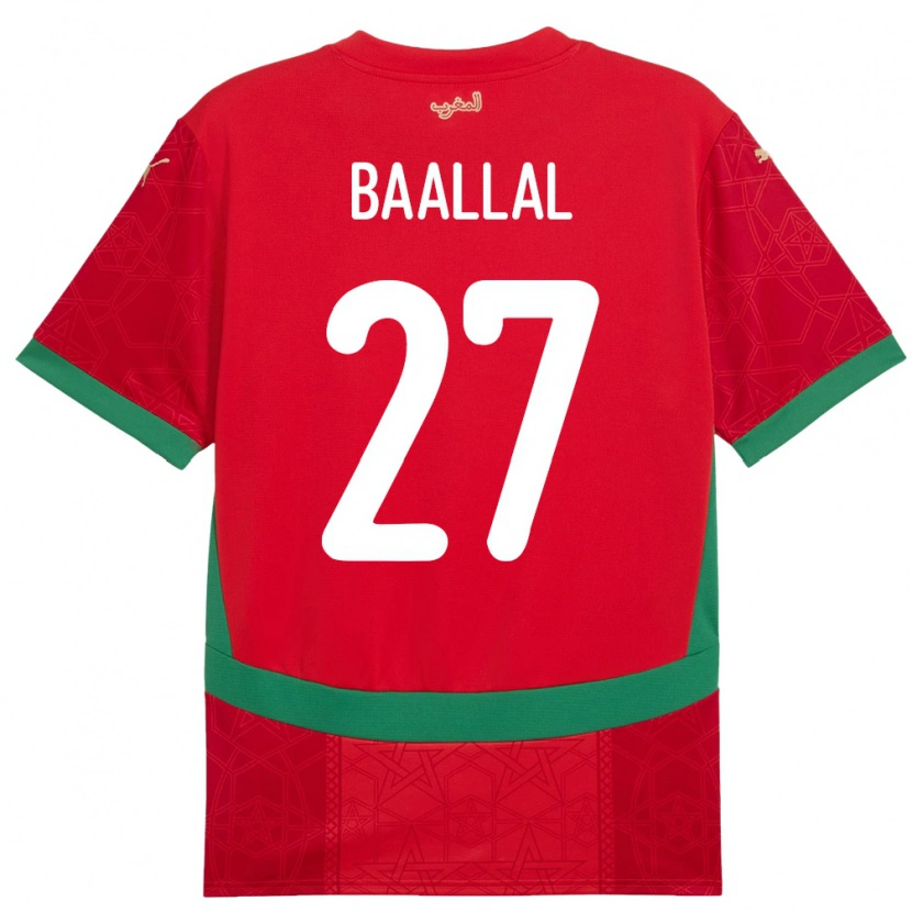 Danxen Kobiety Maroko Adam Baallal #27 Czerwony Domowa Koszulka 24-26 Koszulki Klubowe