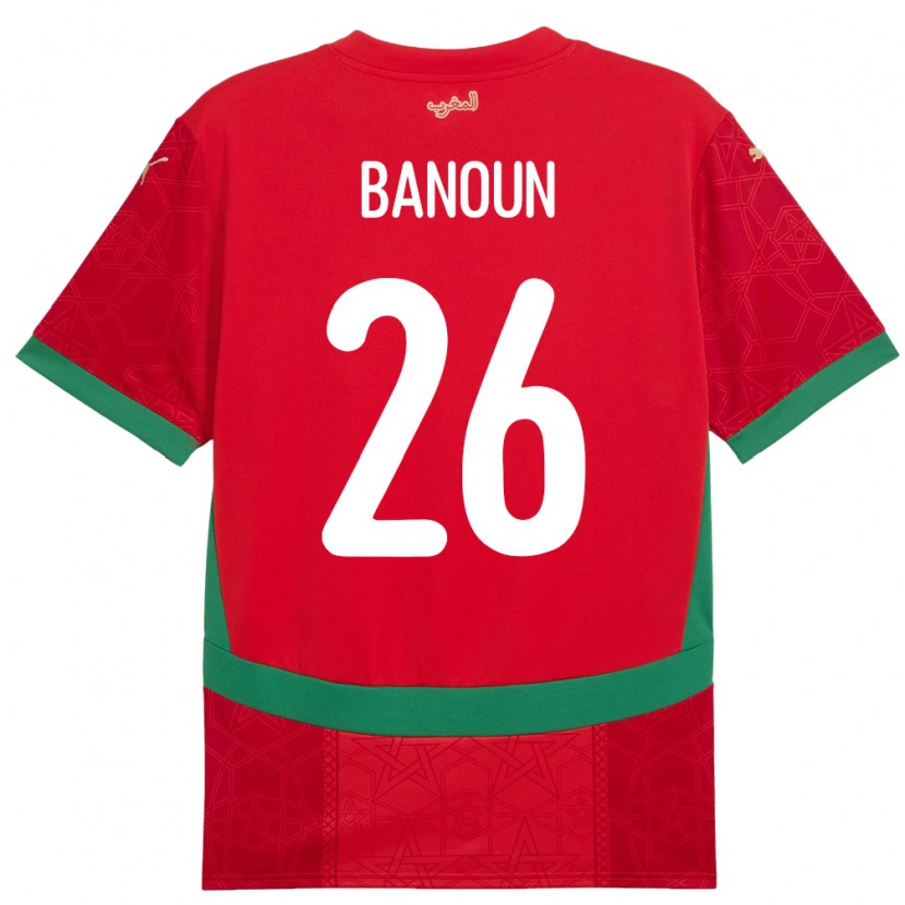 Danxen Kobiety Maroko Badr Banoun #26 Czerwony Domowa Koszulka 24-26 Koszulki Klubowe
