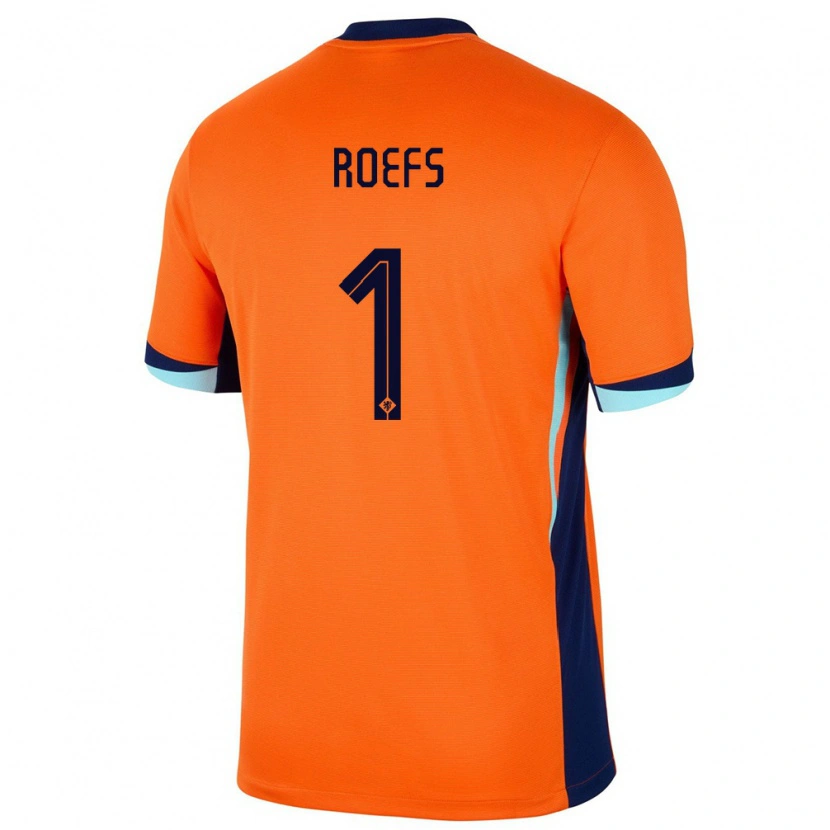 Danxen Kobiety Holandia Robin Roefs #1 Pomarańczowy Domowa Koszulka 24-26 Koszulki Klubowe