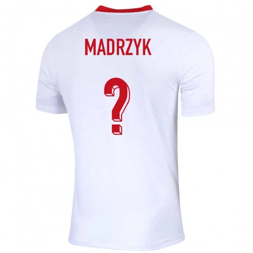 Danxen Kobiety Polska Jakub Madrzyk #0 Biały Domowa Koszulka 24-26 Koszulki Klubowe