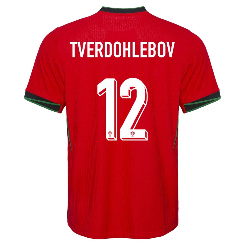 Danxen Kobiety Portugalia Alex Tverdohlebov #12 Czerwony Domowa Koszulka 24-26 Koszulki Klubowe