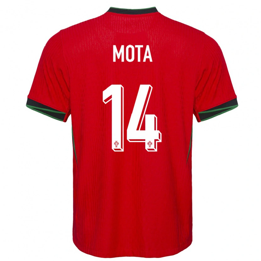 Danxen Kobiety Portugalia Edgar Mota #14 Czerwony Domowa Koszulka 24-26 Koszulki Klubowe