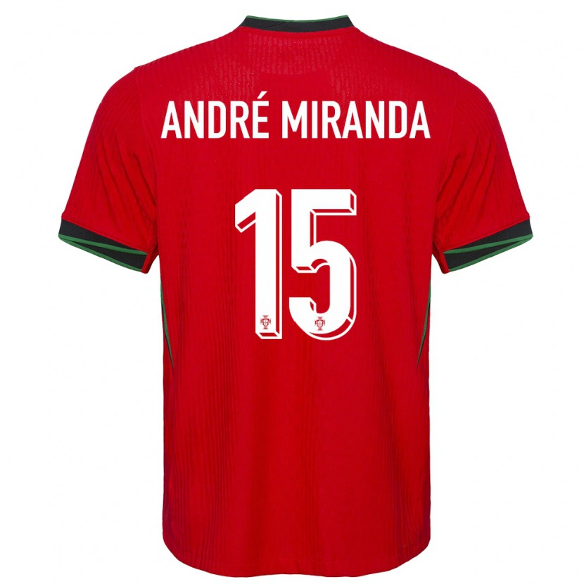 Danxen Kobiety Portugalia André Miranda #15 Czerwony Domowa Koszulka 24-26 Koszulki Klubowe
