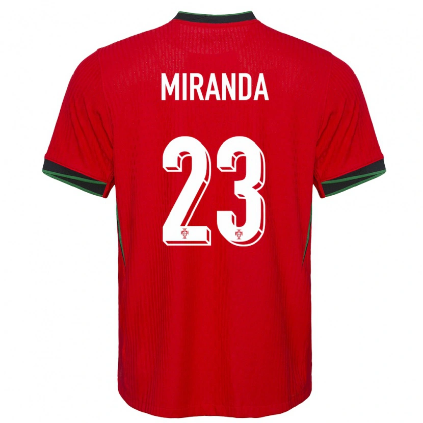 Danxen Kobiety Portugalia João Miranda #23 Czerwony Domowa Koszulka 24-26 Koszulki Klubowe