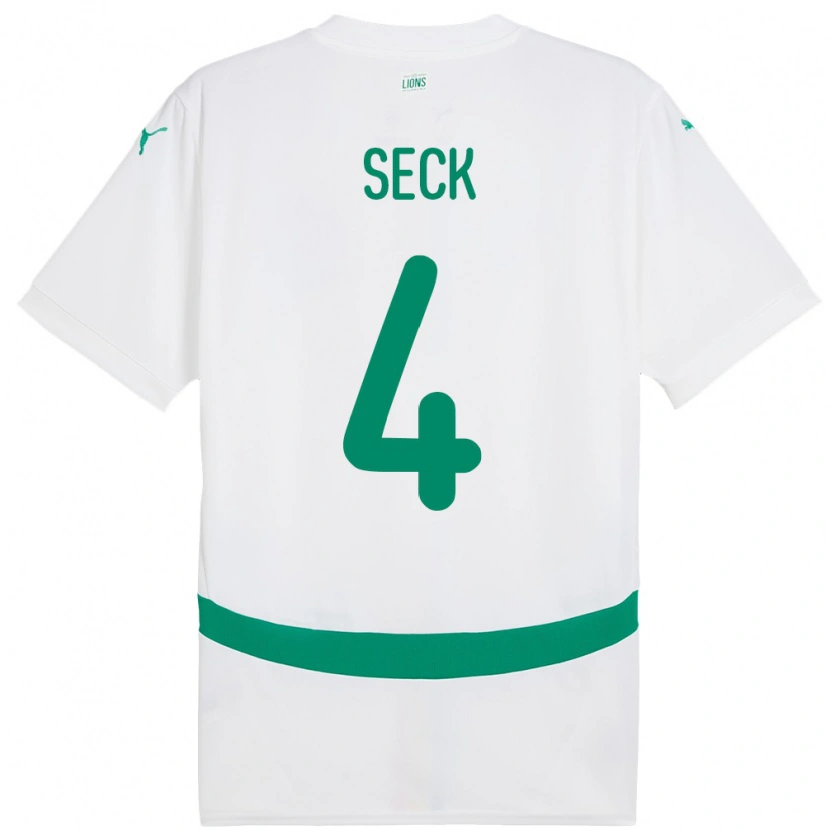 Danxen Kobiety Senegal Abdoulaye Seck #4 Biały Domowa Koszulka 24-26 Koszulki Klubowe