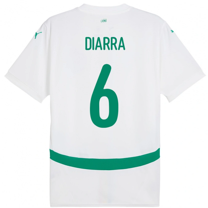 Danxen Kobiety Senegal Habib Diarra #6 Biały Domowa Koszulka 24-26 Koszulki Klubowe