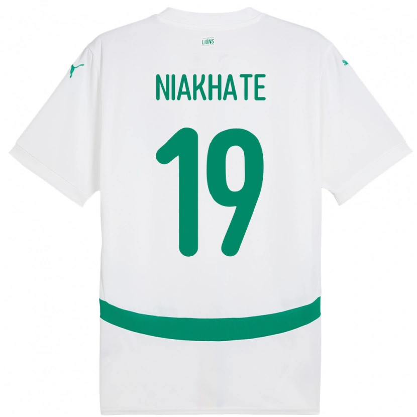 Danxen Kobiety Senegal Moussa Niakhaté #19 Biały Domowa Koszulka 24-26 Koszulki Klubowe