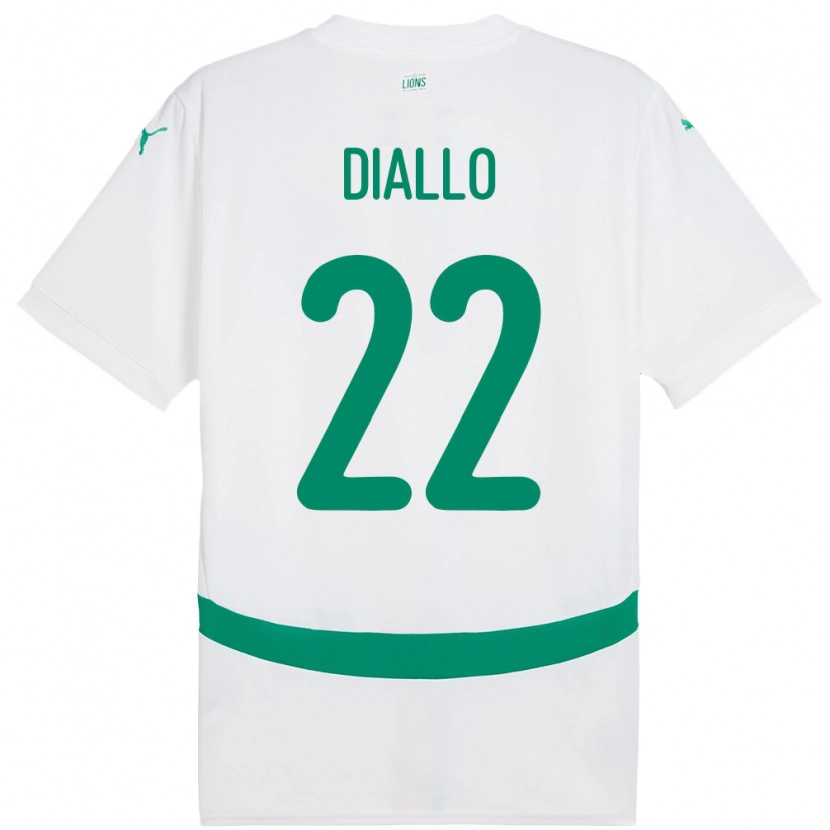 Danxen Kobiety Senegal Abdou Diallo #22 Biały Domowa Koszulka 24-26 Koszulki Klubowe