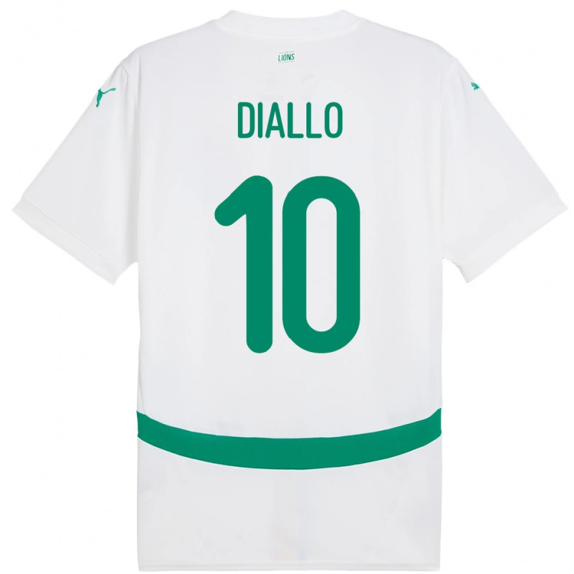 Danxen Kobiety Senegal Samba Diallo #10 Biały Domowa Koszulka 24-26 Koszulki Klubowe