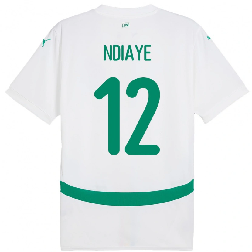Danxen Kobiety Senegal Babacar Ndiaye #12 Biały Domowa Koszulka 24-26 Koszulki Klubowe