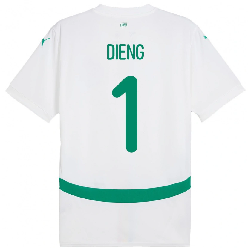 Danxen Kobiety Senegal Timothy Dieng #1 Biały Domowa Koszulka 24-26 Koszulki Klubowe