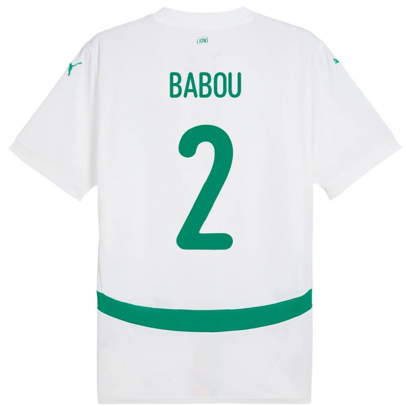 Danxen Kobiety Senegal Marieme Babou #2 Biały Domowa Koszulka 24-26 Koszulki Klubowe