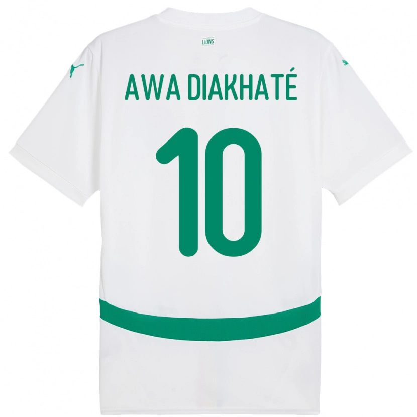 Danxen Kobiety Senegal Ndeye Awa Diakhate #10 Biały Domowa Koszulka 24-26 Koszulki Klubowe