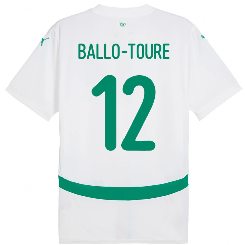 Danxen Kobiety Senegal Fode Ballo-Toure #12 Biały Domowa Koszulka 24-26 Koszulki Klubowe
