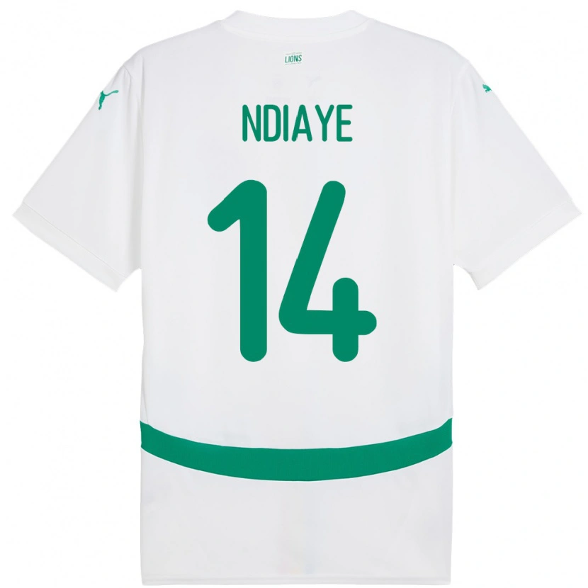 Danxen Kobiety Senegal Salimata Ndiaye #14 Biały Domowa Koszulka 24-26 Koszulki Klubowe