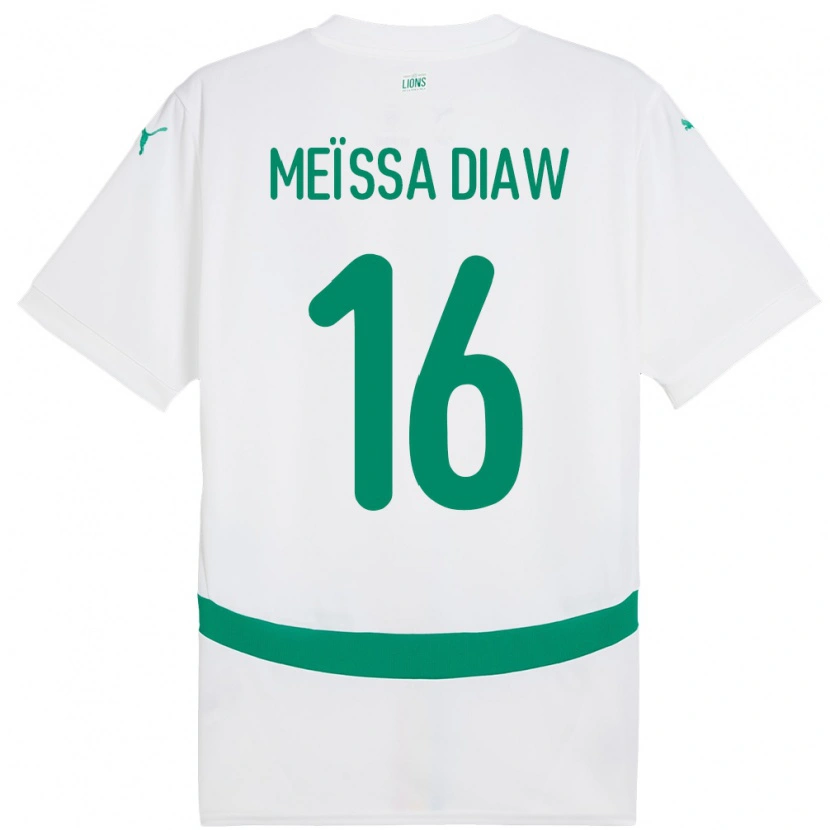 Danxen Kobiety Senegal Ndeye Meissa Diaw #16 Biały Domowa Koszulka 24-26 Koszulki Klubowe