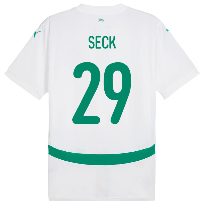 Danxen Kobiety Senegal Demba Seck #29 Biały Domowa Koszulka 24-26 Koszulki Klubowe