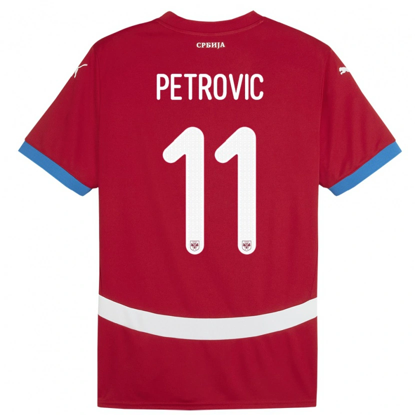 Danxen Kobiety Serbia Aleksa Petrovic #11 Czerwony Domowa Koszulka 24-26 Koszulki Klubowe