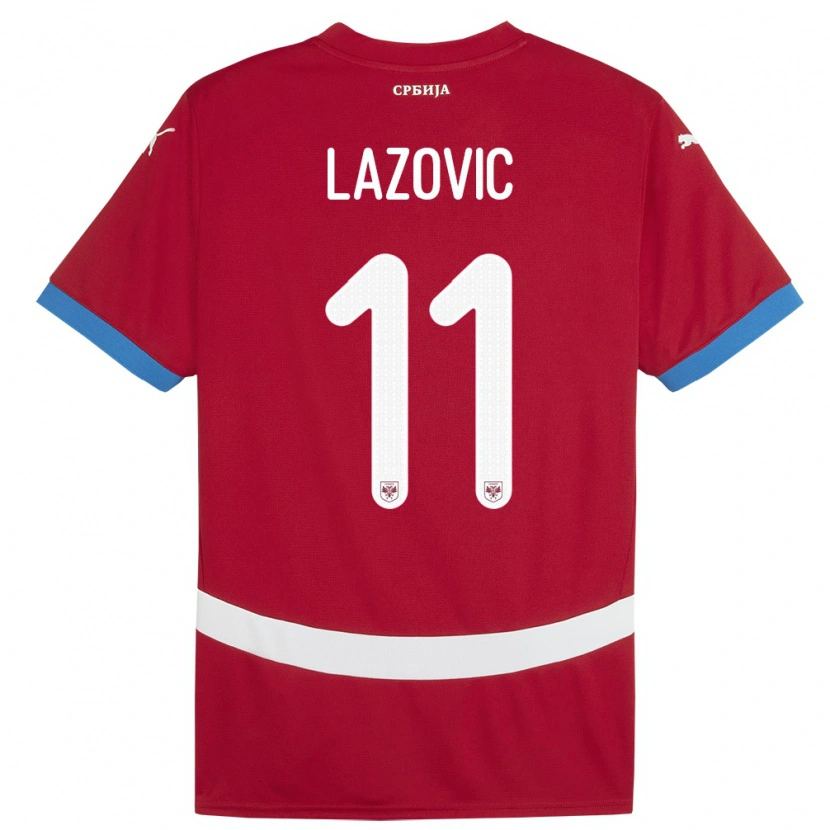 Danxen Kobiety Serbia Filip Lazovic #11 Czerwony Domowa Koszulka 24-26 Koszulki Klubowe