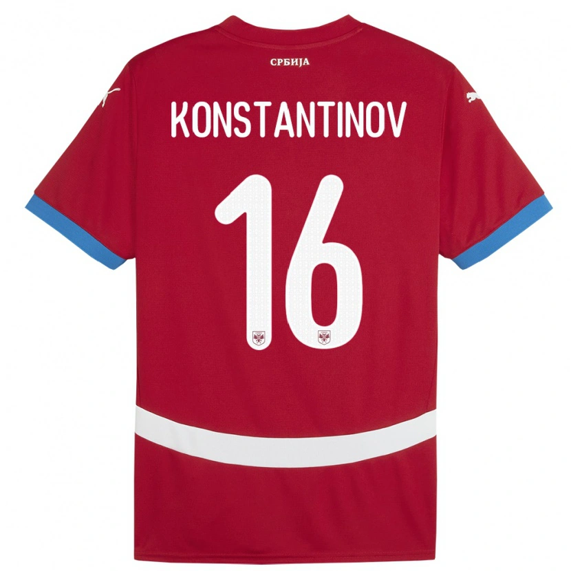 Danxen Kobiety Serbia Lazar Konstantinov #16 Czerwony Domowa Koszulka 24-26 Koszulki Klubowe