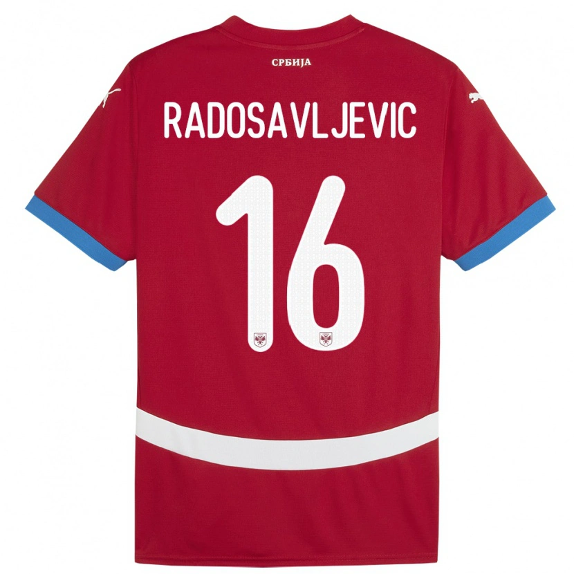 Danxen Kobiety Serbia Lazar Radosavljevic #16 Czerwony Domowa Koszulka 24-26 Koszulki Klubowe