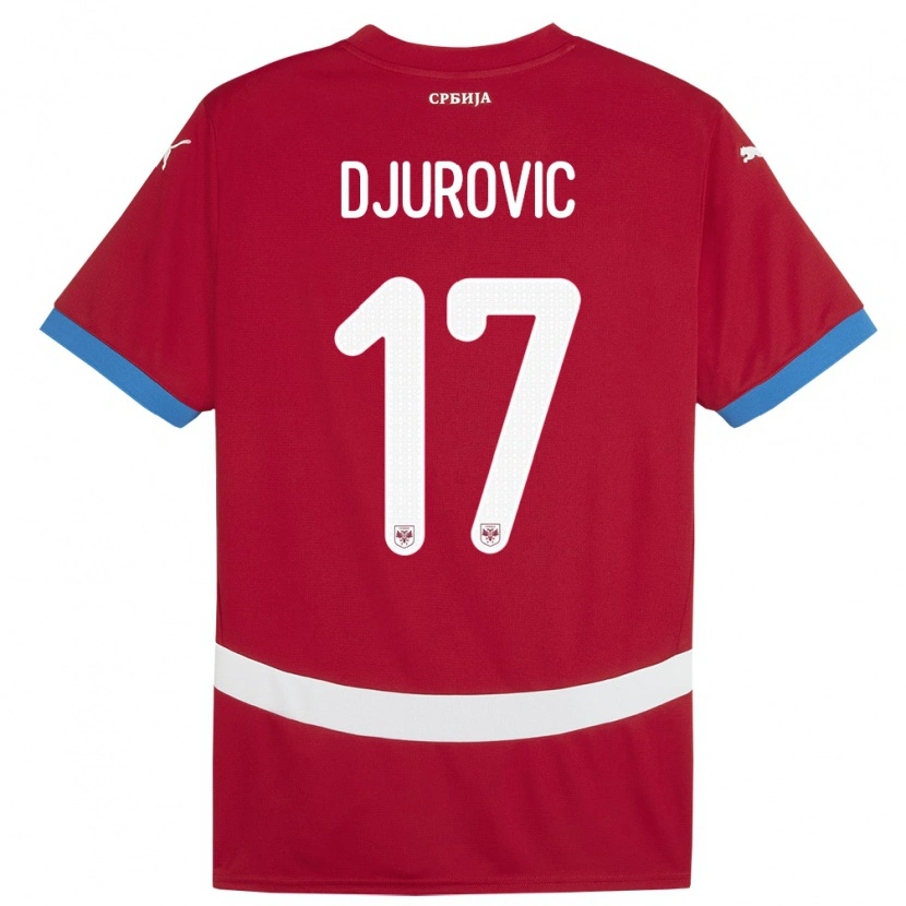 Danxen Kobiety Serbia Stefan Djurovic #17 Czerwony Domowa Koszulka 24-26 Koszulki Klubowe