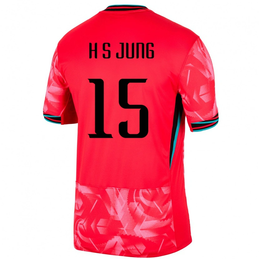 Danxen Kobiety Korea Południowa Seung-Hyun Jung #15 Czerwony Domowa Koszulka 24-26 Koszulki Klubowe
