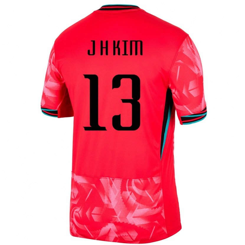 Danxen Kobiety Korea Południowa Ho-Jin Kim #13 Czerwony Domowa Koszulka 24-26 Koszulki Klubowe